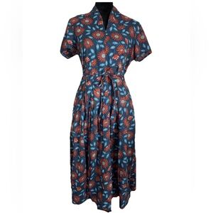 Seasalt Cornwall Top Terrace Dress Womens 10 Tall Organic Cotton Floral Cottage